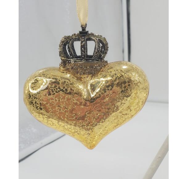 Crowned Heart Glass Ornament by A Gilded Life Silvestri - Picture 3 of 5